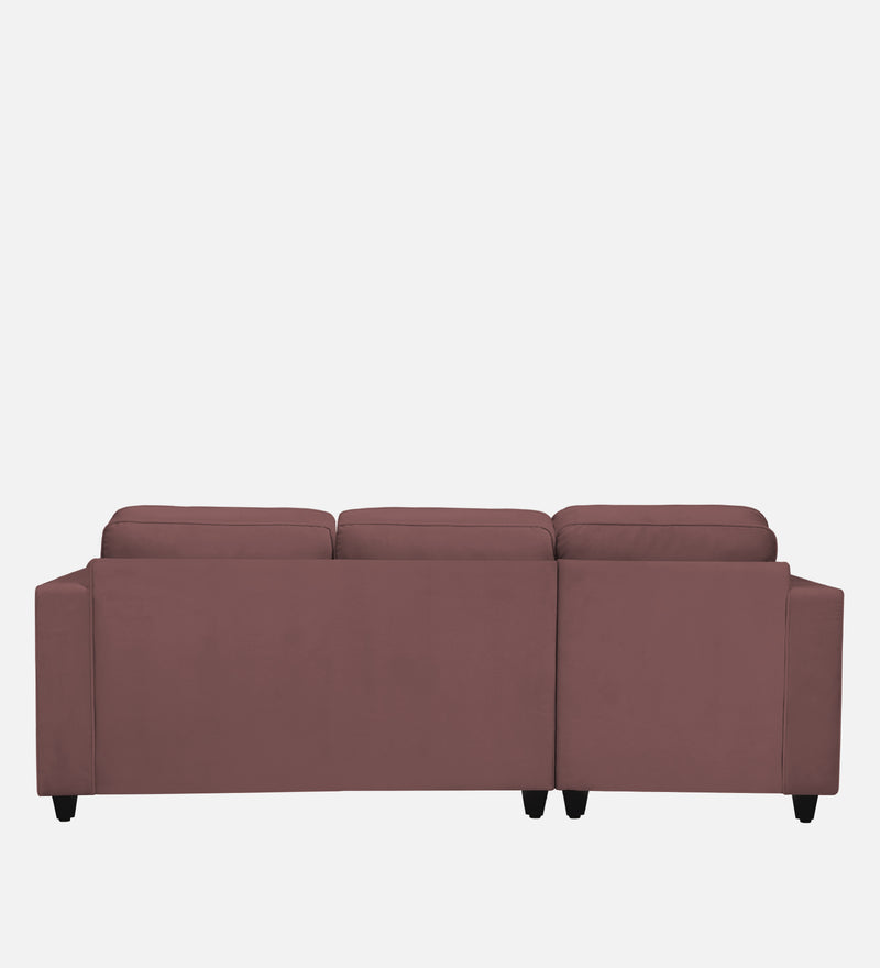 Aristocrat Velvet LHS 5 Seater Sectional Sofa in Berry Wine Colour