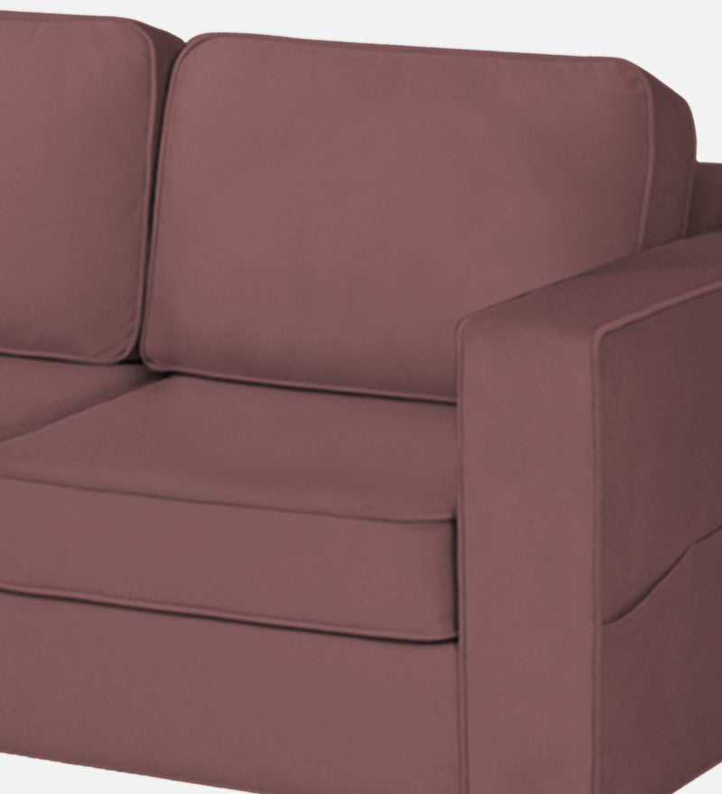 Aristocrat Velvet LHS 5 Seater Sectional Sofa in Berry Wine Colour