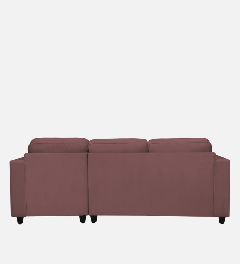 Aristocrat Velvet RHS 5 Seater Sectional Sofa in Berry Wine Colour