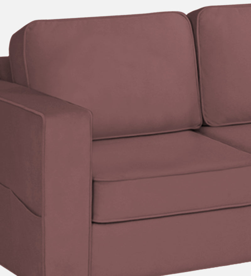 Aristocrat Velvet RHS 5 Seater Sectional Sofa in Berry Wine Colour