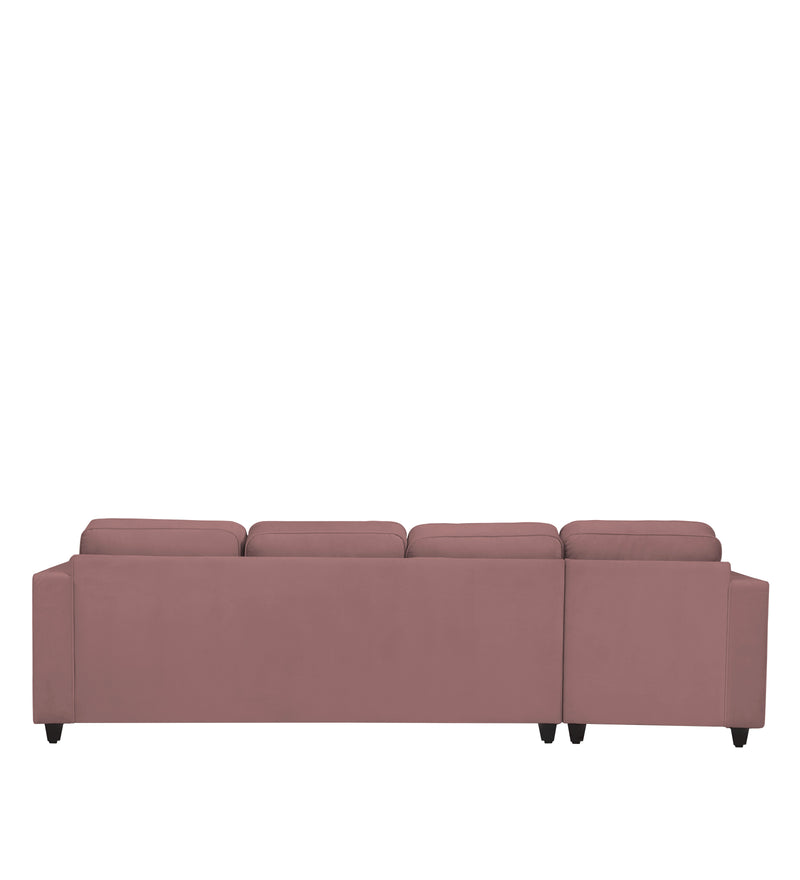 Aristocrat Velvet LHS 6 Seater Sectional Sofa in Berry Wine Colour