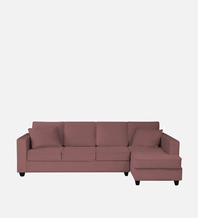 Aristocrat Velvet RHS 6 Seater Sectional Sofa in Berry Wine Colour