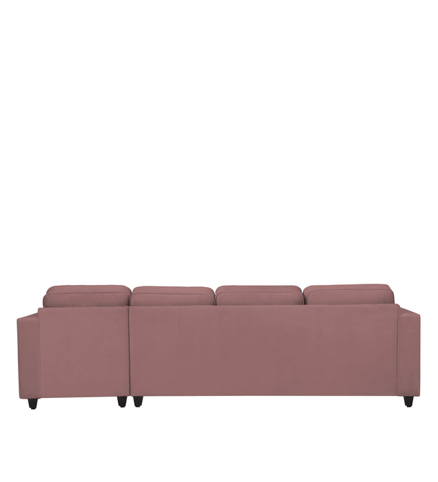 Aristocrat Velvet RHS 6 Seater Sectional Sofa in Berry Wine Colour