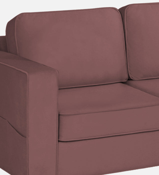 Aristocrat Velvet RHS 6 Seater Sectional Sofa in Berry Wine Colour