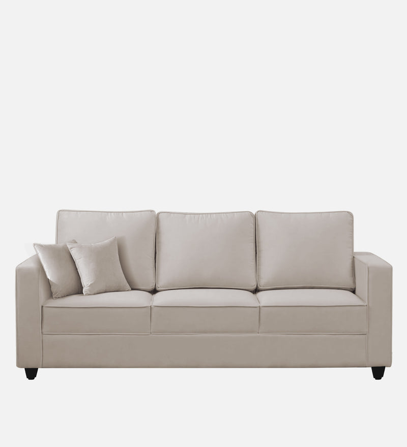 Aristocrat Velvet 3 Seater Sofa in Camel Beige Colour