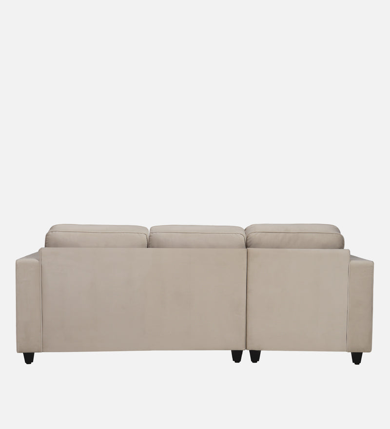 Aristocrat Velvet LHS 5 Seater Sectional Sofa in Camel Beige Colour