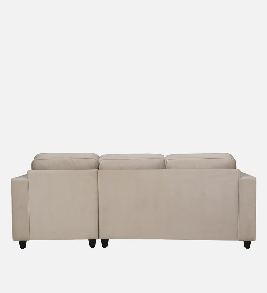Aristocrat Velvet RHS 5 Seater Sectional Sofa in Camel Beige Colour