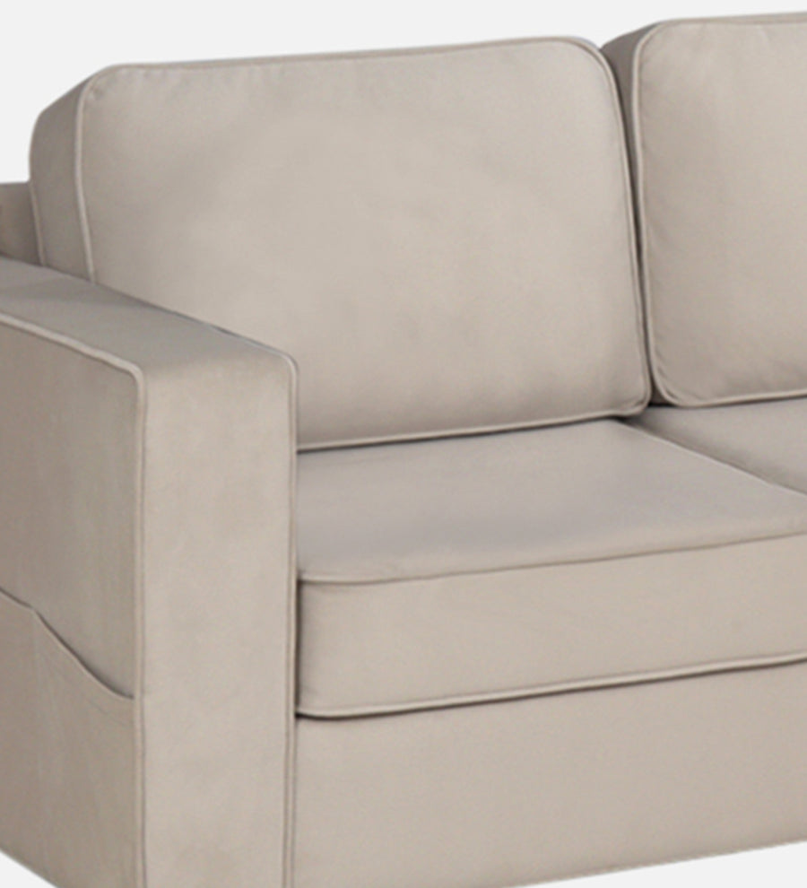 Aristocrat Velvet RHS 5 Seater Sectional Sofa in Camel Beige Colour