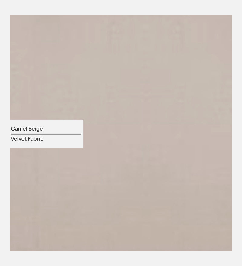 Aristocrat Velvet RHS 5 Seater Sectional Sofa in Camel Beige Colour