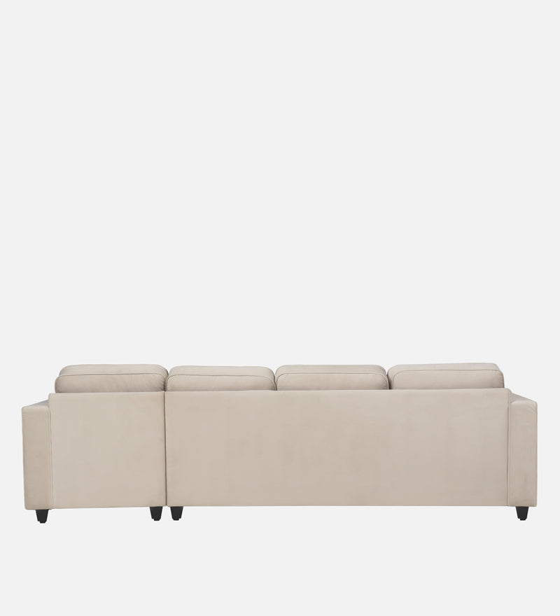 Aristocrat Velvet RHS 6 Seater Sectional Sofa in Camel Beige Colour