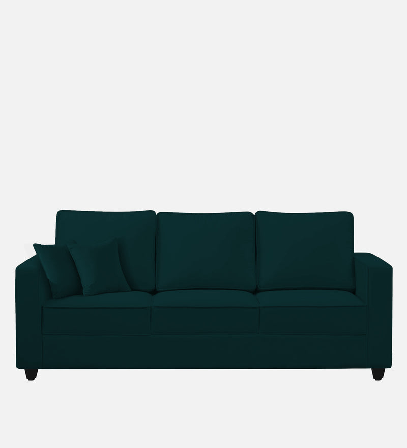 Aristocrat Velvet 3 Seater Sofa in Emerald Green Colour