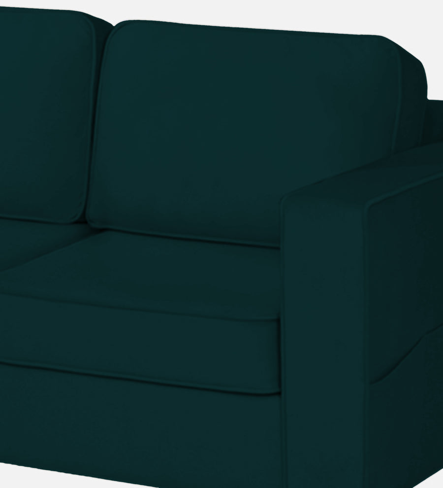Aristocrat Velvet LHS 5 Seater Sectional Sofa in Emerald Green Colour
