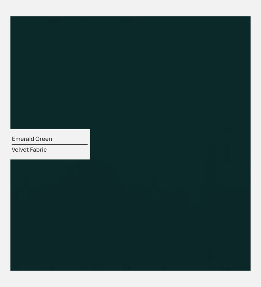 Aristocrat Velvet LHS 5 Seater Sectional Sofa in Emerald Green Colour