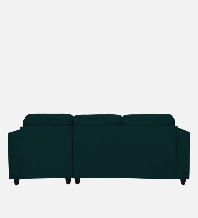 Aristocrat Velvet RHS 5 Seater Sectional Sofa in Emerald Green Colour