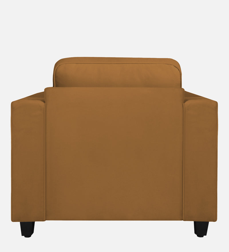 Aristocrat Velvet 1 Seater Sofa in Mocha Colour