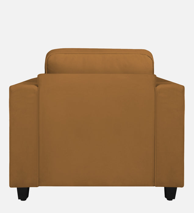 Aristocrat Velvet 1 Seater Sofa in Mocha Colour