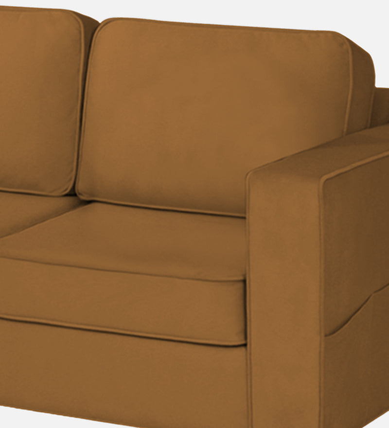 Aristocrat Velvet 1 Seater Sofa in Mocha Colour