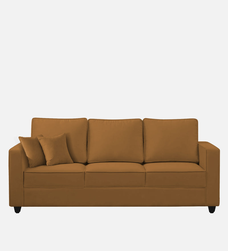 Aristocrat Velvet 3 Seater Sofa in Mocha Colour