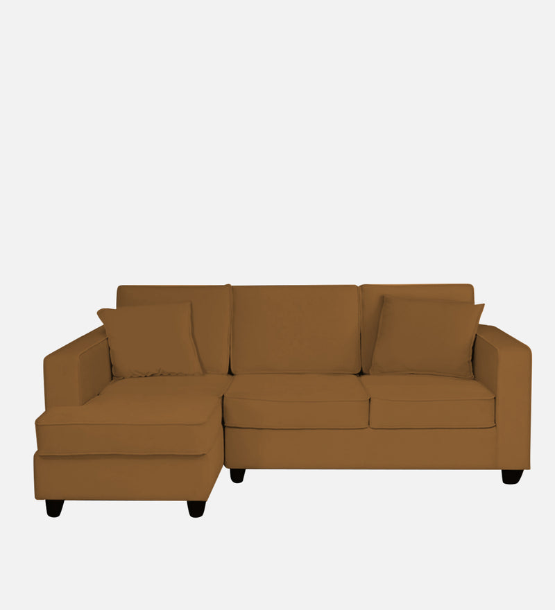 Aristocrat Velvet LHS 5 Seater Sectional Sofa in Mocha Colour
