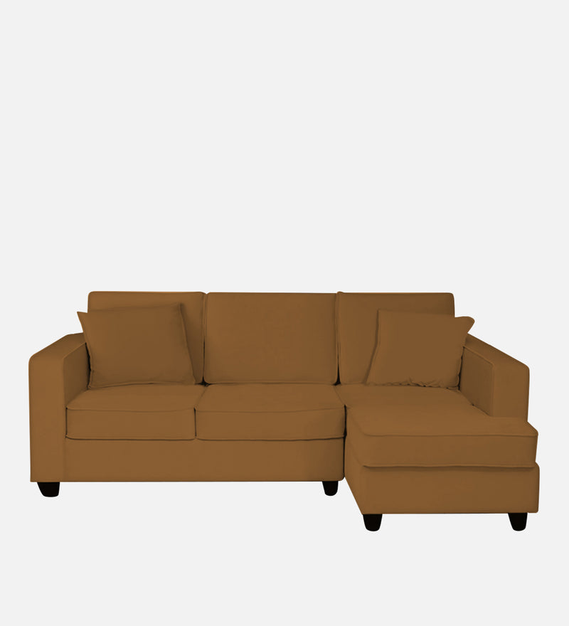 Aristocrat Velvet RHS 5 Seater Sectional Sofa in Mocha Colour
