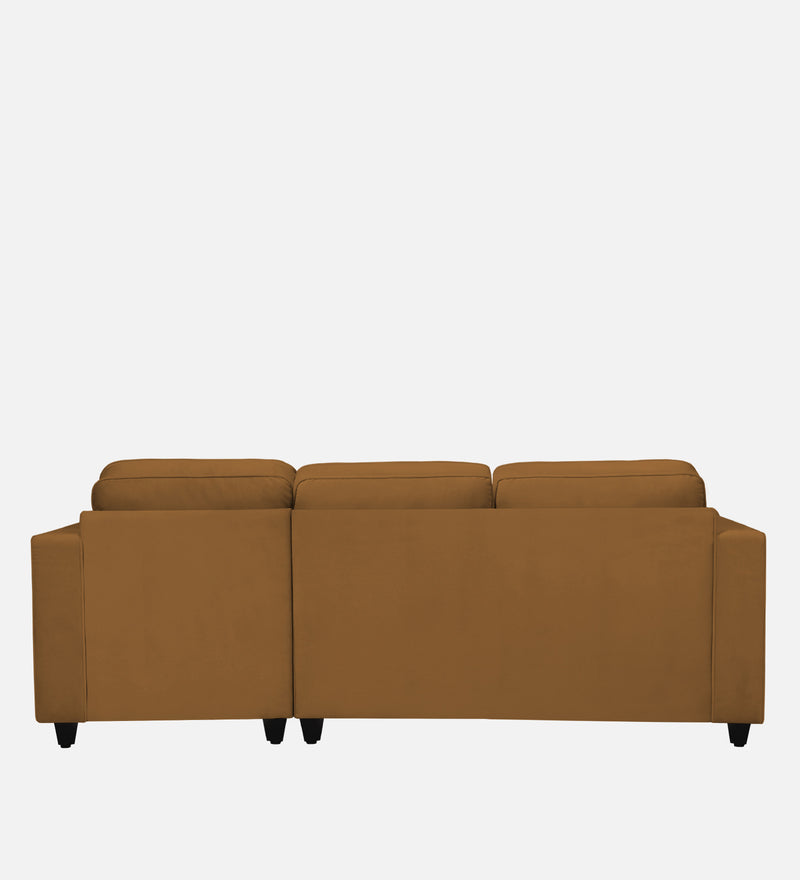 Aristocrat Velvet RHS 5 Seater Sectional Sofa in Mocha Colour