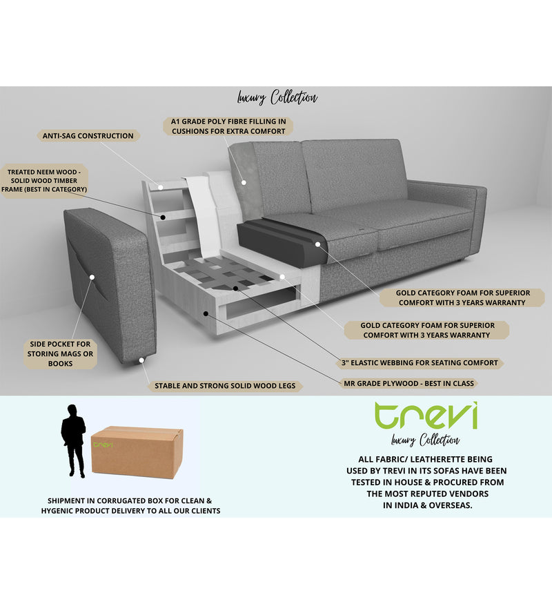 Aristo comfortable Fabric 1 Seater Sofa