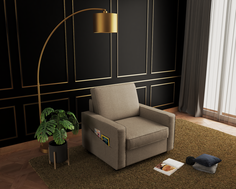 Aristo comfortable Fabric 1 Seater Sofa