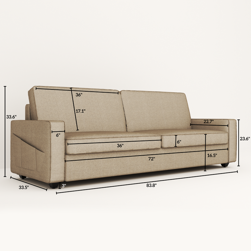 Aristo comfortable Fabric 1 Seater Sofa