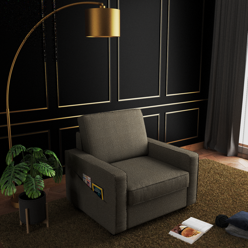 Aristo comfortable Fabric 1 Seater Sofa