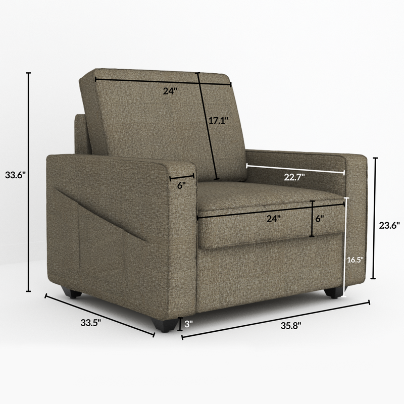 Aristo comfortable Fabric 1 Seater Sofa