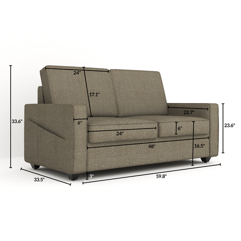 Aristo comfortable Fabric 1 Seater Sofa