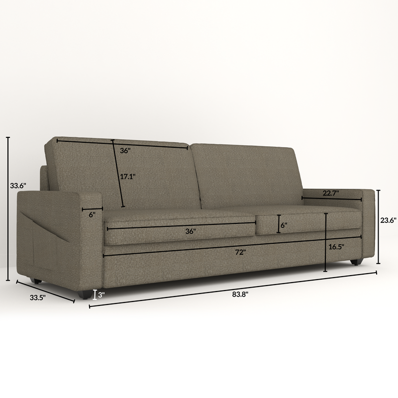 Aristo comfortable Fabric 1 Seater Sofa