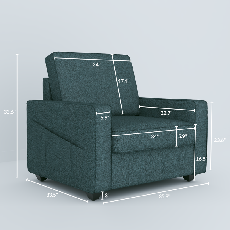 Aristo comfortable Fabric 1 Seater Sofa