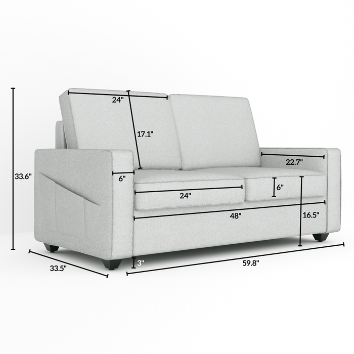 Aristo comfortable Fabric 1 Seater Sofa