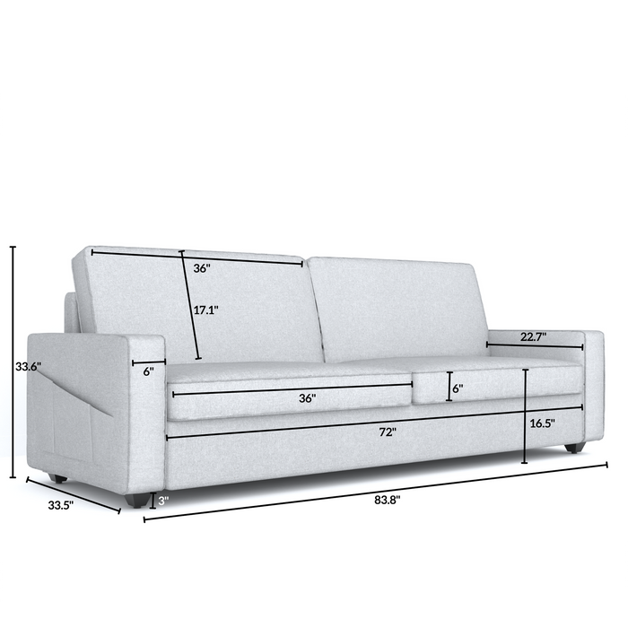 Aristo comfortable Fabric 1 Seater Sofa