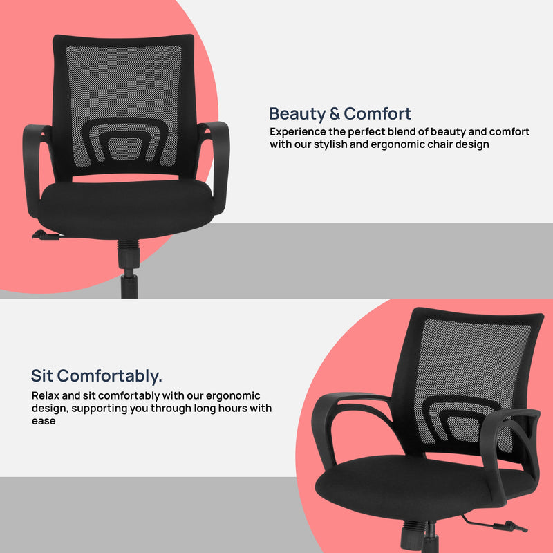 Aspire Ergonomic Office Chair In Black Colour