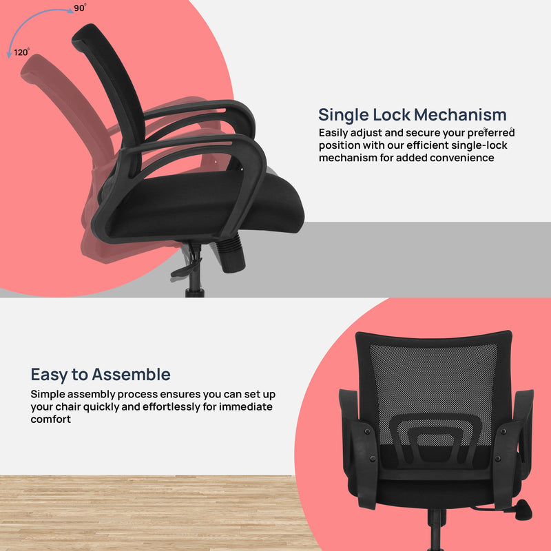 Aspire Ergonomic Office Chair In Black Colour