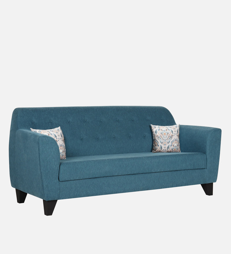 Bali Fabric 3 Seater Sofa In Blue Colour