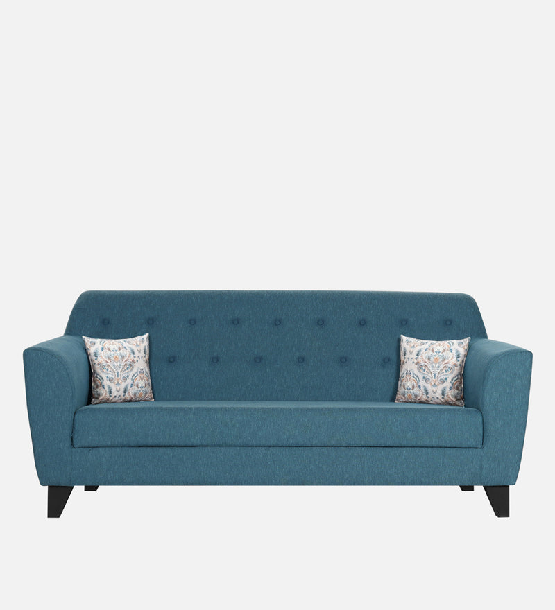 Bali Fabric 3 Seater Sofa In Blue Colour