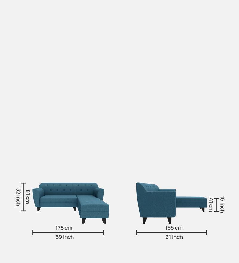 Bali Fabric 5 Seater Sectional Sofa (Right Hand Side)