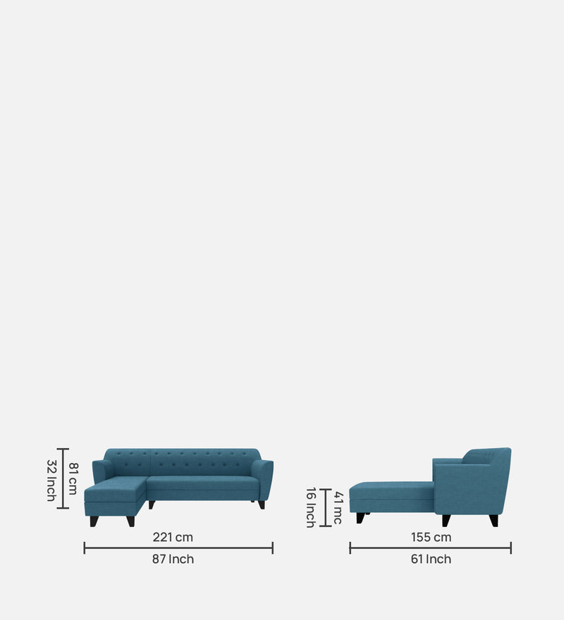 Bali Fabric 6 Seater Sectional Sofa (Left Hand Side)