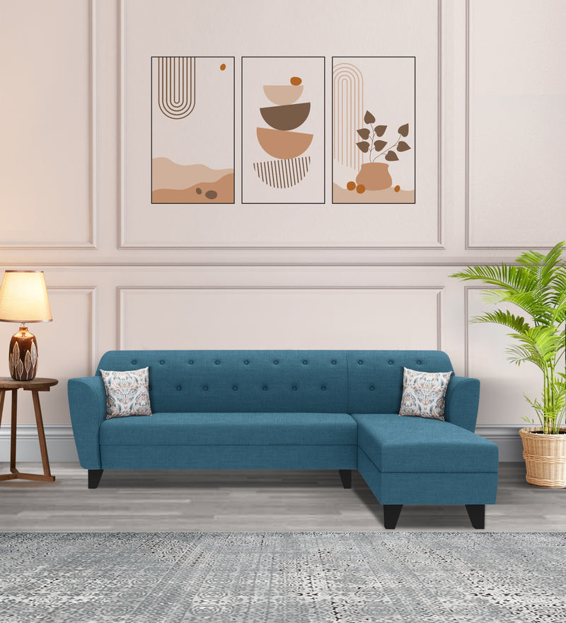 Bali Fabric 6 Seater Sectional Sofa (Right Hand Side) Blue