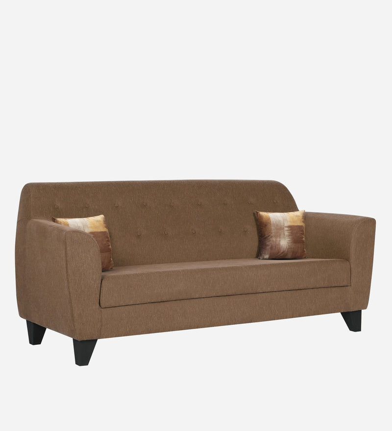 Bali Fabric 3 Seater Sofa In Brown Colour