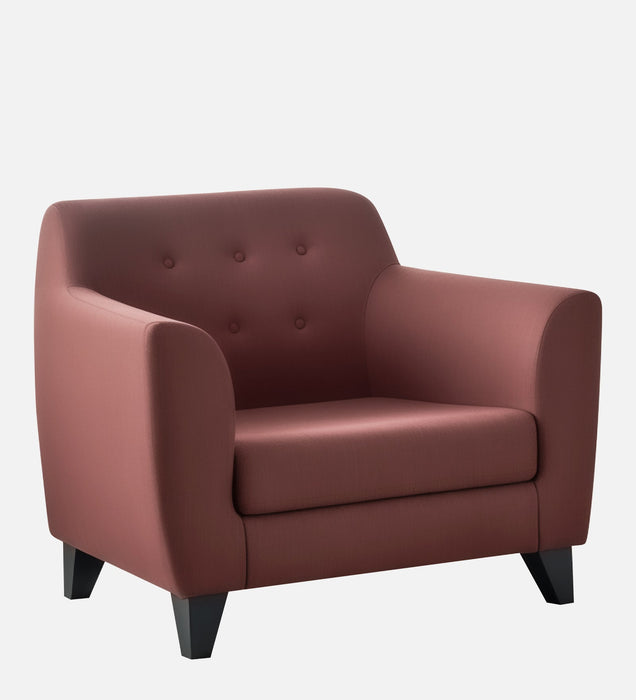 Bali Velvet 1 Seater Sofa in Berry Wine Colour