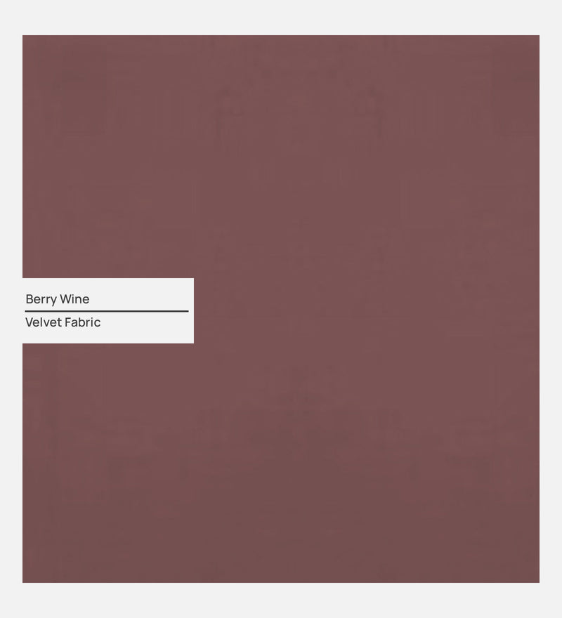 Bali Velvet 1 Seater Sofa in Berry Wine Colour