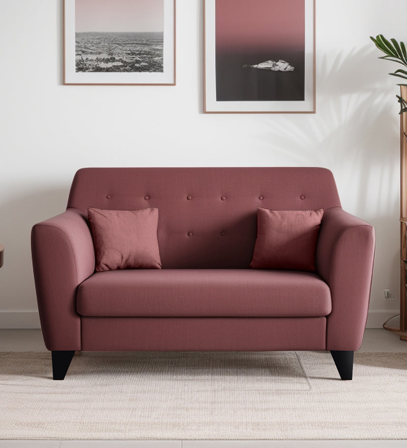Bali Velvet 2 Seater Sofa in Berry Wine Colour