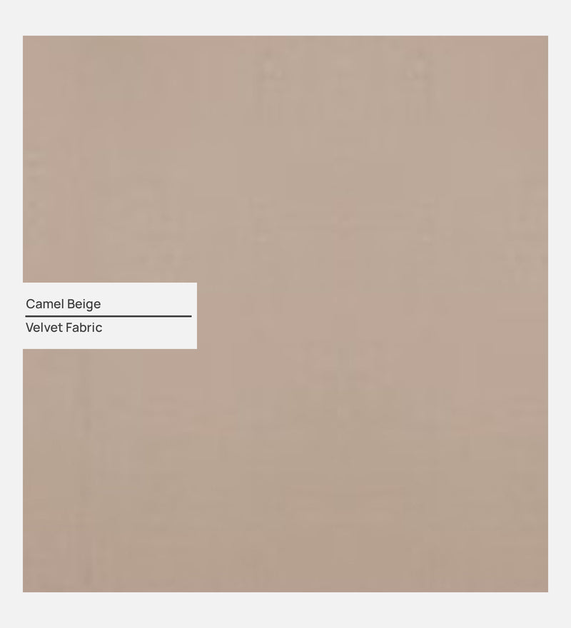 Bali Velvet 1 Seater Sofa in Camel Beige Colour