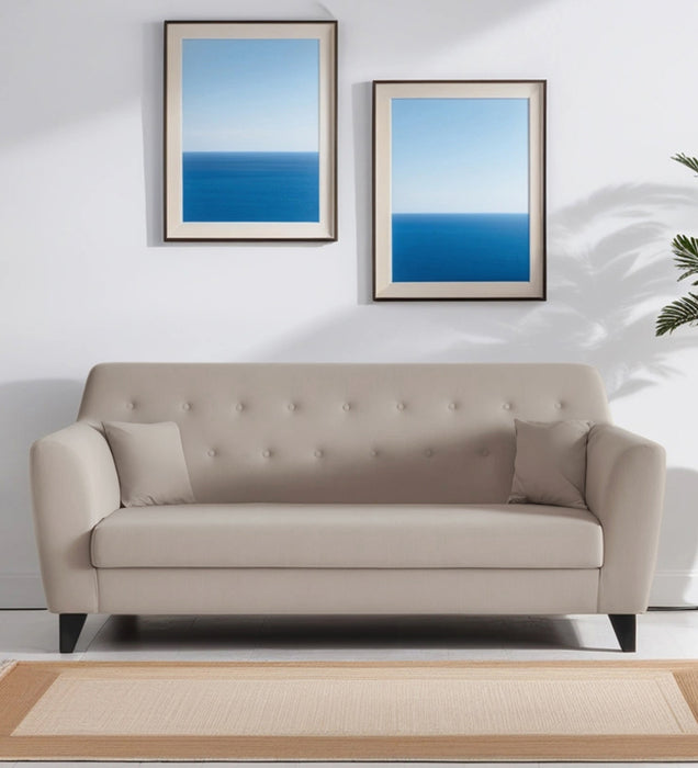 Bali Velvet 3 Seater Sofa in Camel Beige Colour