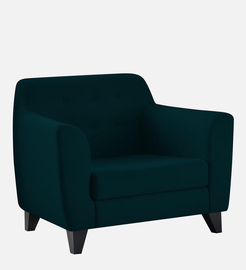 Bali Velvet 1 Seater Sofa in Emerald Green Colour