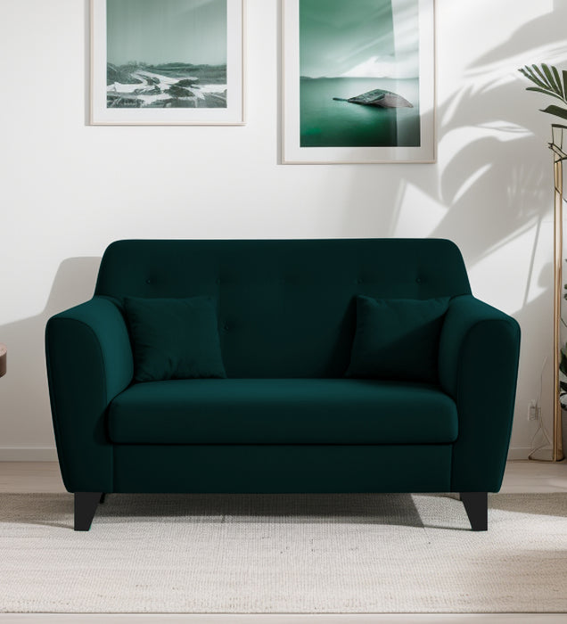 Bali Velvet 2 Seater Sofa in Emerald Green Colour